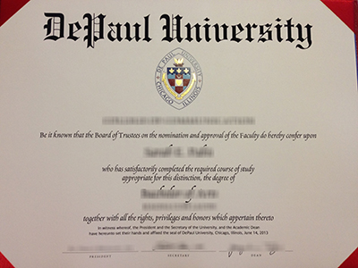 Order a fake DePaul University degree online.在线订购假的德保罗大学学位。