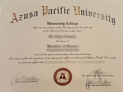 Purchase a fake Azusa Pacific University degree quickly.快速购买假的 Azusa Pacific University 学位。