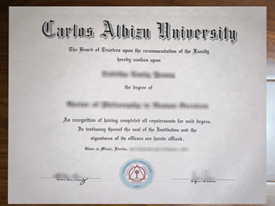 How much does a fake Carlos Albizu University degree?假卡洛斯·阿尔比祖大学学位多少钱？