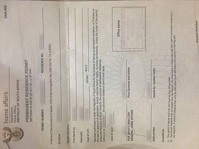 How to obtain a fake South African PR certificate in 1 week?                             如何在 1周内获得假的南非 PR 证书？