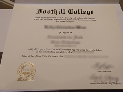 Is it possible to order a 100% copy Foothill College degree online? 是否可以在线订购 100% 复制的山麓学院学位？