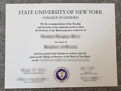 How to purchase a fake State University of New York at Geneseo degree in 3 days?如何在3天内购买伪造的纽约州立大学 Geneseo 学位？