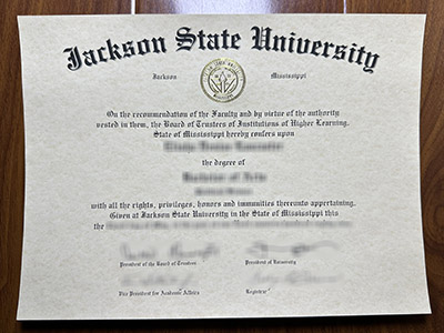 How a Jackson State University degree certificate looks like? 杰克逊州立大学学位证书是什么样的？