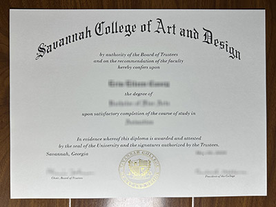 How to obtain a fake Savannah College of Art and Design diploma in 3 days? 如何在3天内获得假的萨凡纳艺术设计学院文凭？