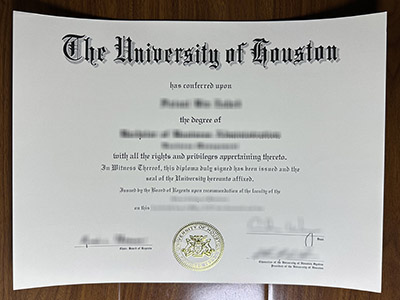 How to purchase a fake University of Houston degree certificate quickly? 如何快速购买休斯顿大学假学位证书？