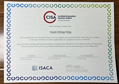 How can i obtain a fake CISA certificate without exam? 我如何才能不参加考试就获得假的 CISA 证书？