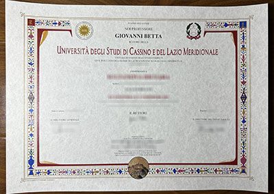 How much does to buy a Università degli Studi di Cassino e del Lazio Meridionale diploma from Italy? 购买意大利卡西诺-南拉齐奥大学文凭需要多少钱？